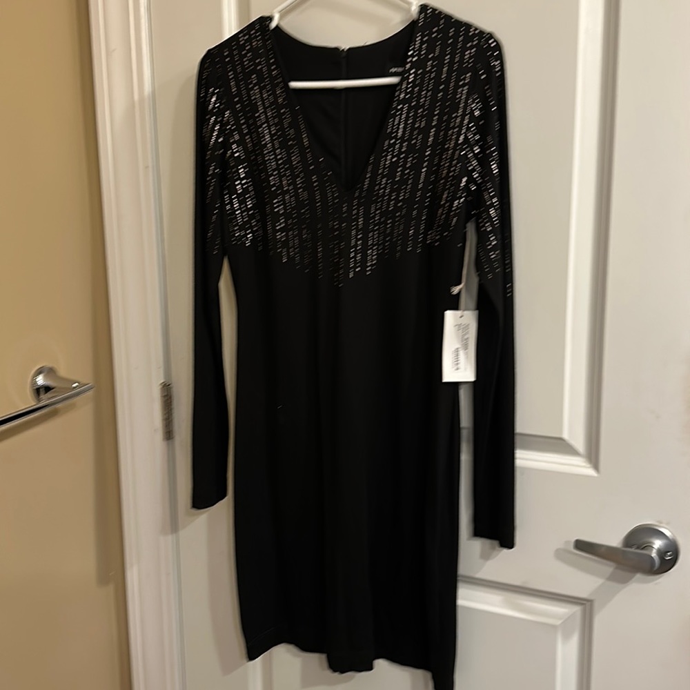 Fifteentwenty fitted dress with gold embellishment